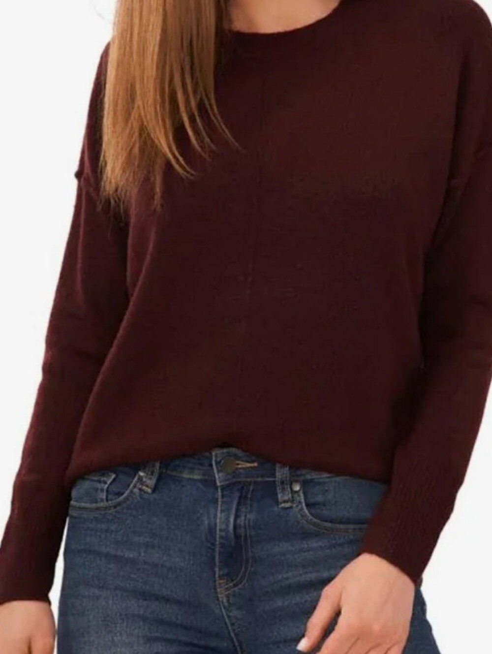 Vince Women's Crewneck Sweater in Deep Burgundy